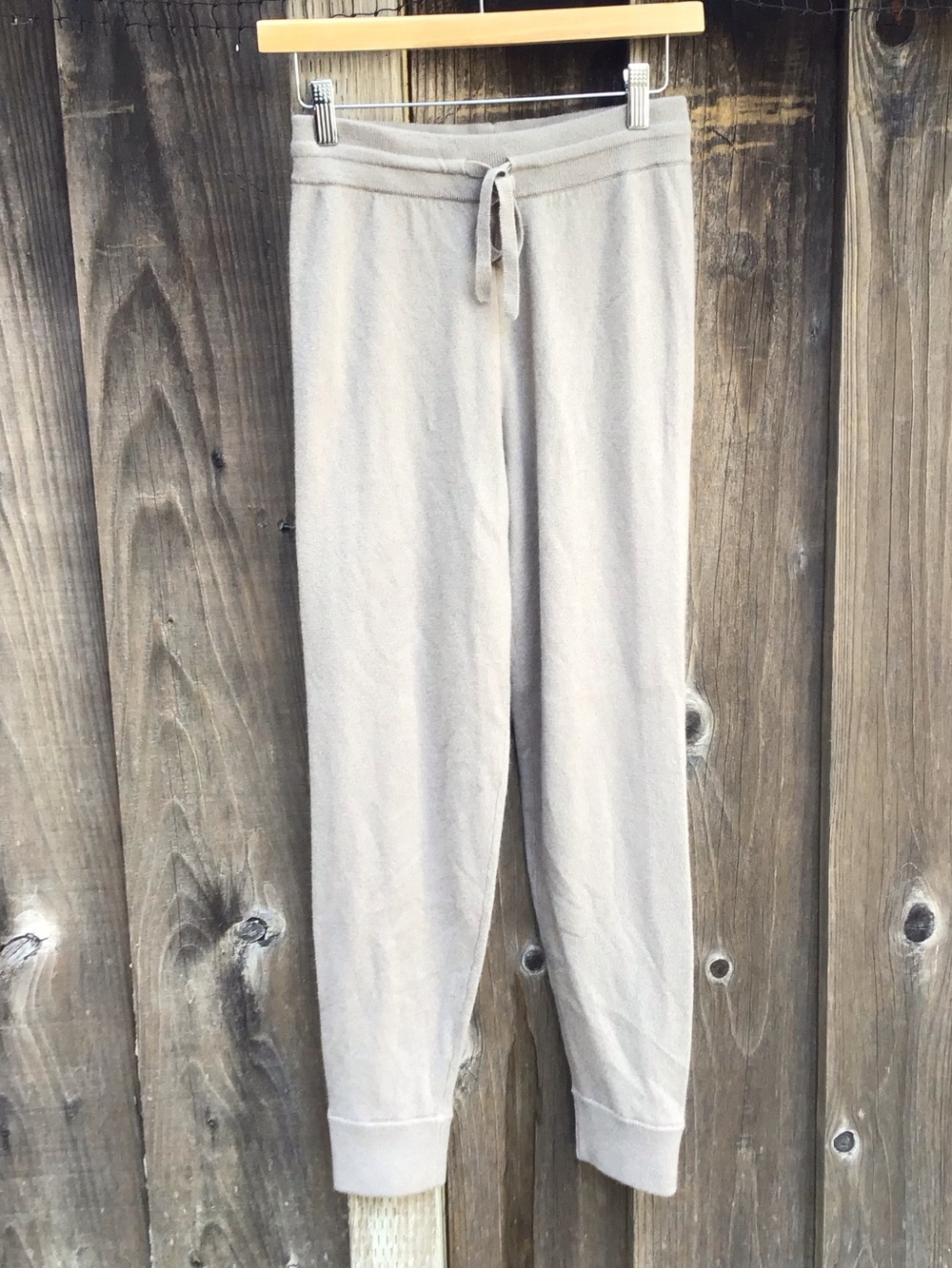 Splendid Collection 100% Cashmere Jogger Pants Womens XS Beige Lounge Sweats
